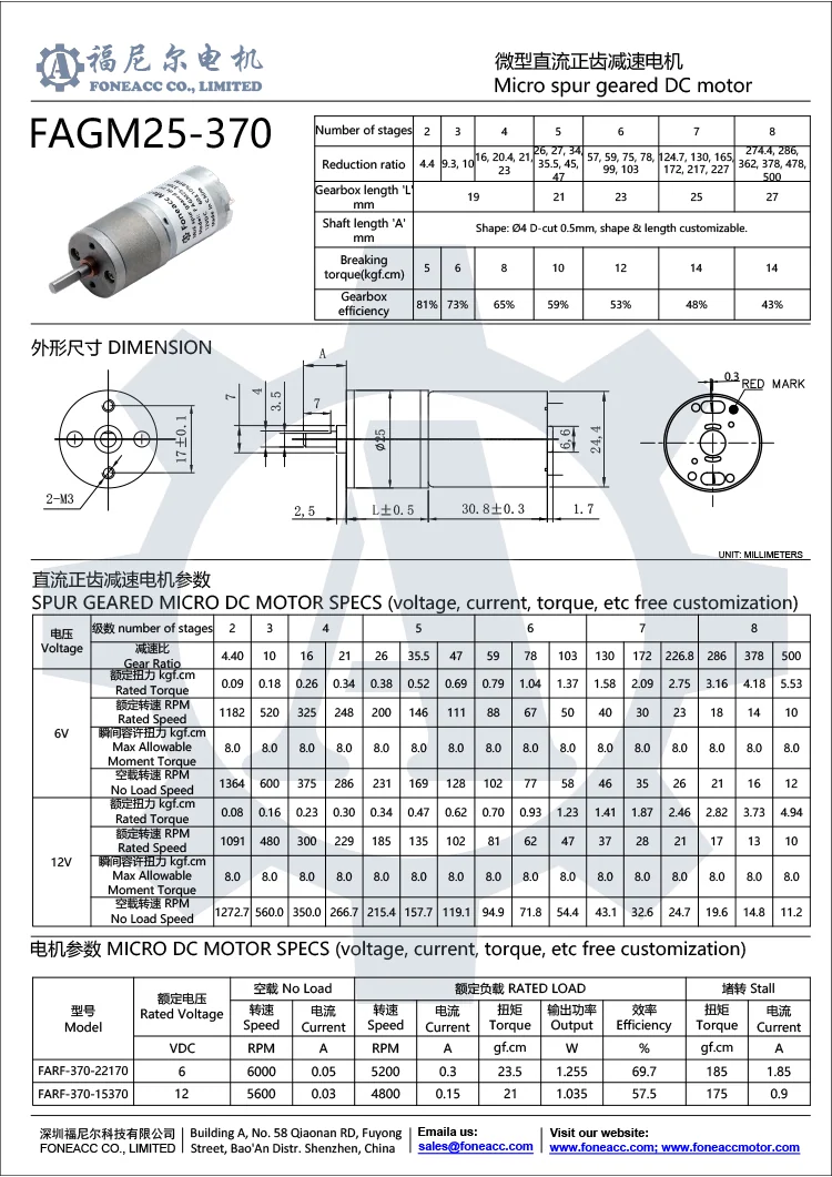 GM25-370 25 mm small spur gearhead dc electric motor.webp